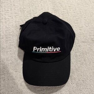 Primitive Black Cap with Teal and Pink Stripe